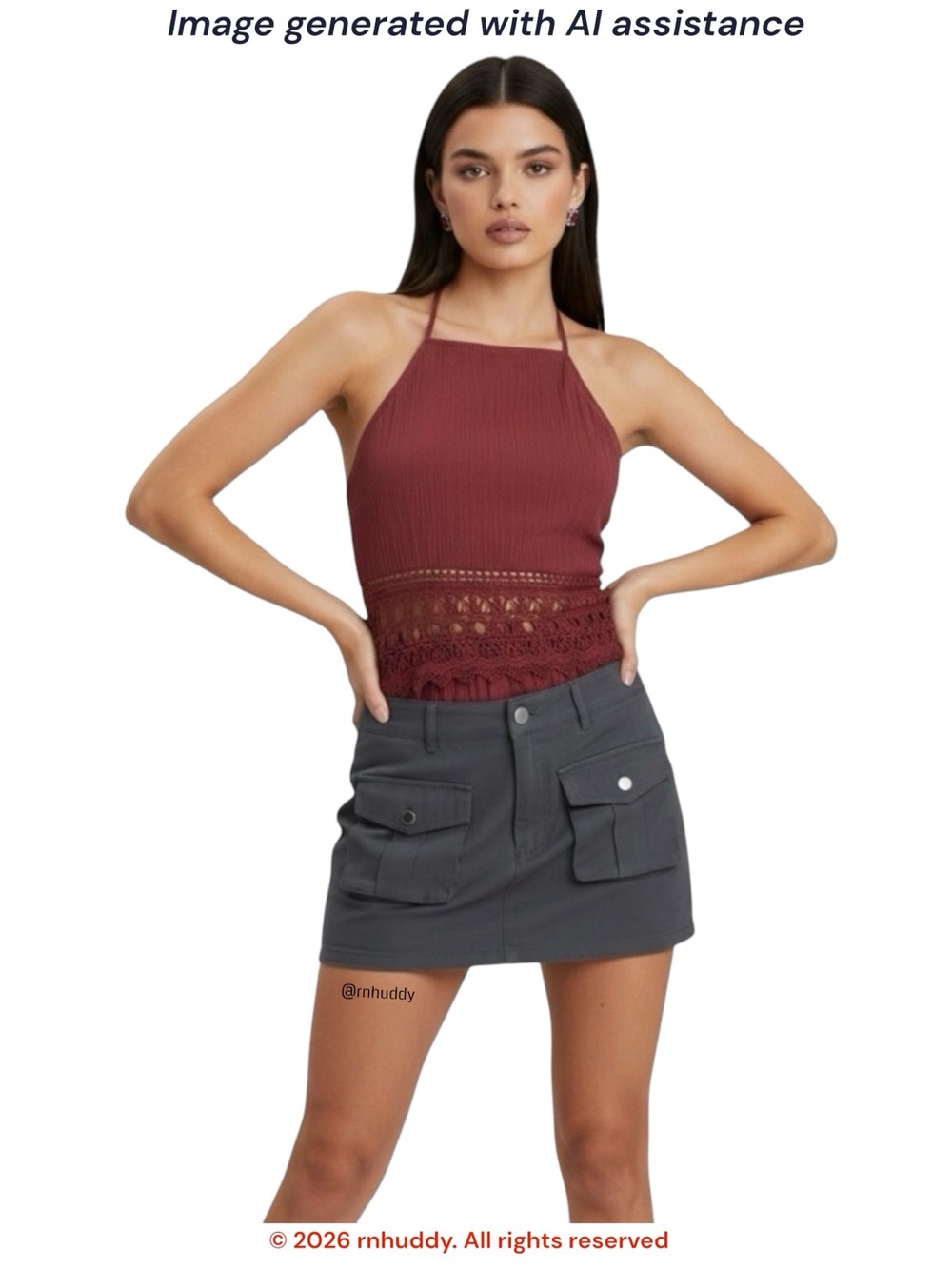 NWT White Fox Boutique XL charcoal cargo mini skirt